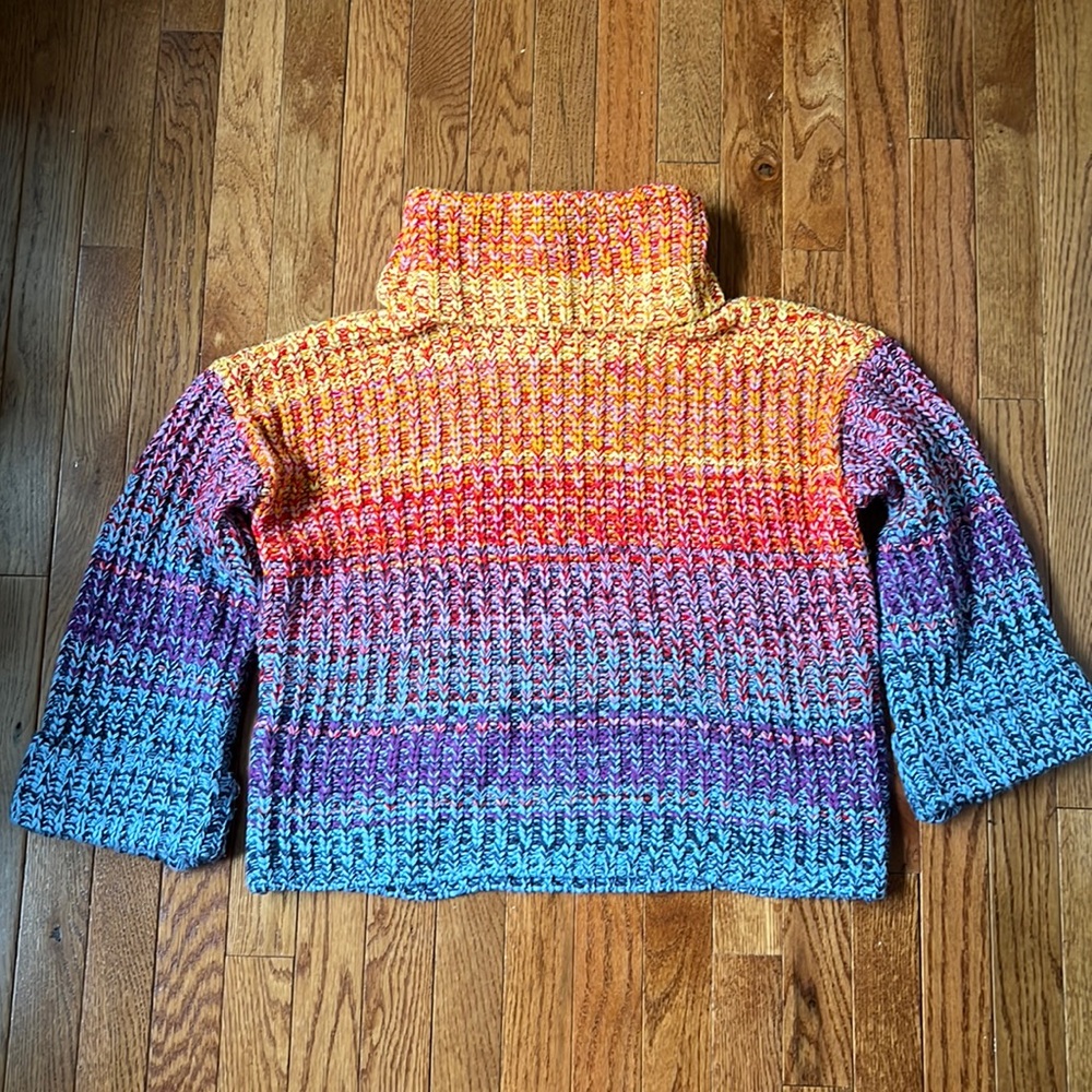 Rainbow Knit Turtleneck